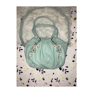 Mint Floral Purse